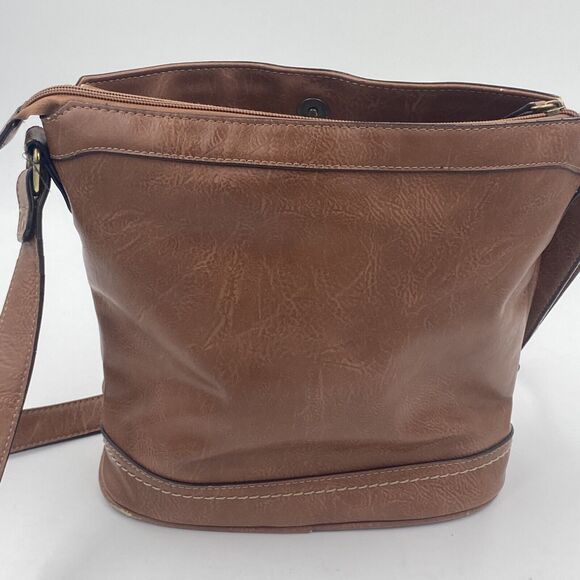 BOC Born Concept Shoulder Purse Handbag Brown Faux Leather - Picture 2 of 6